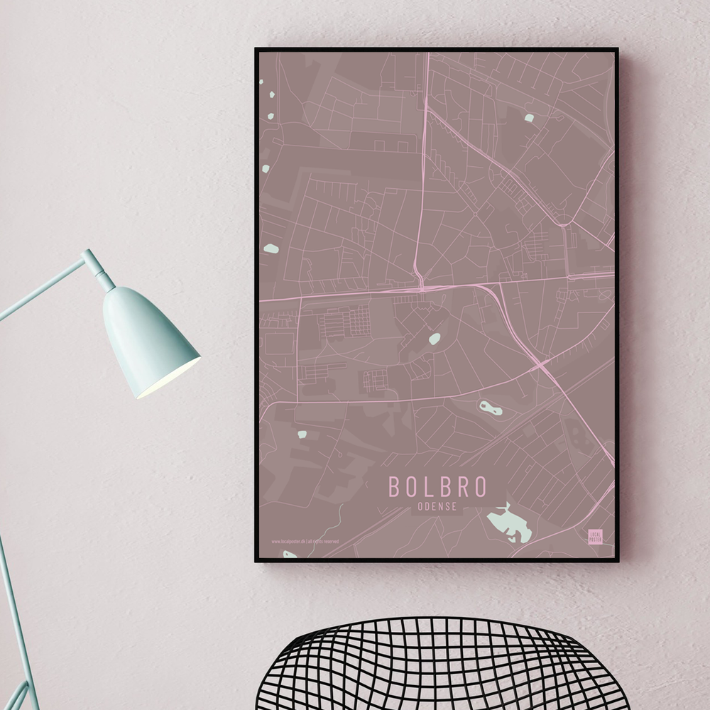 Bolbro by plakat local poster. pastel