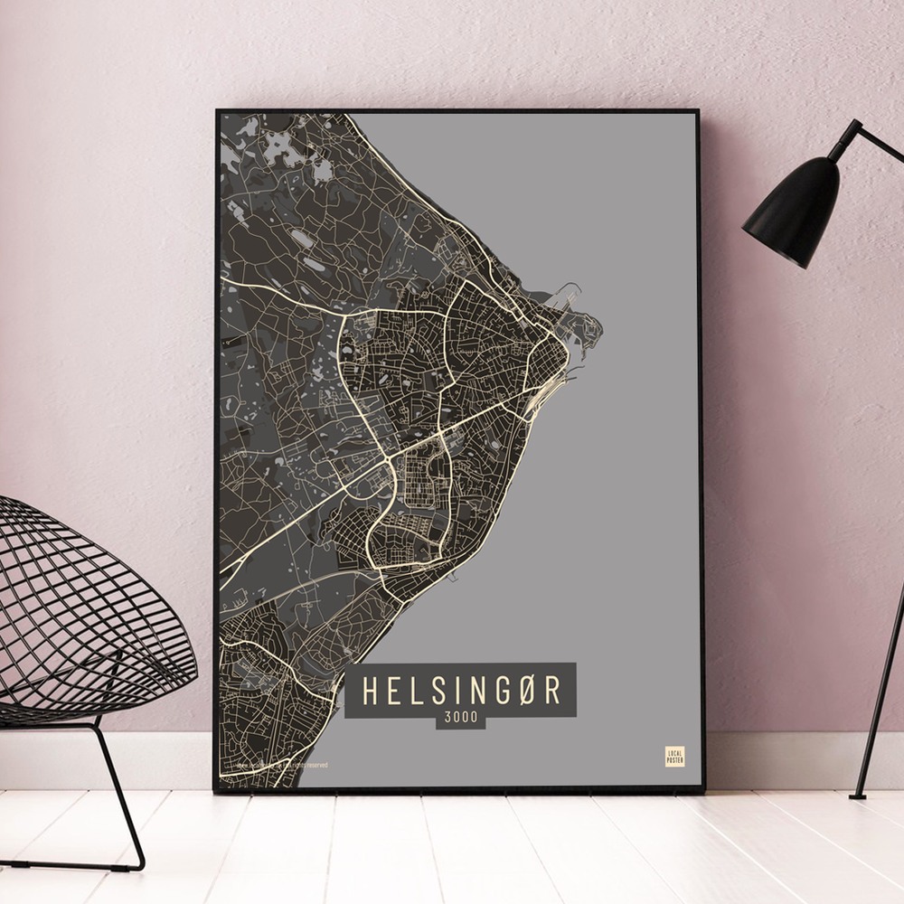 Helsingør by plakat local poster