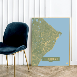 Helsingør by plakat local poster