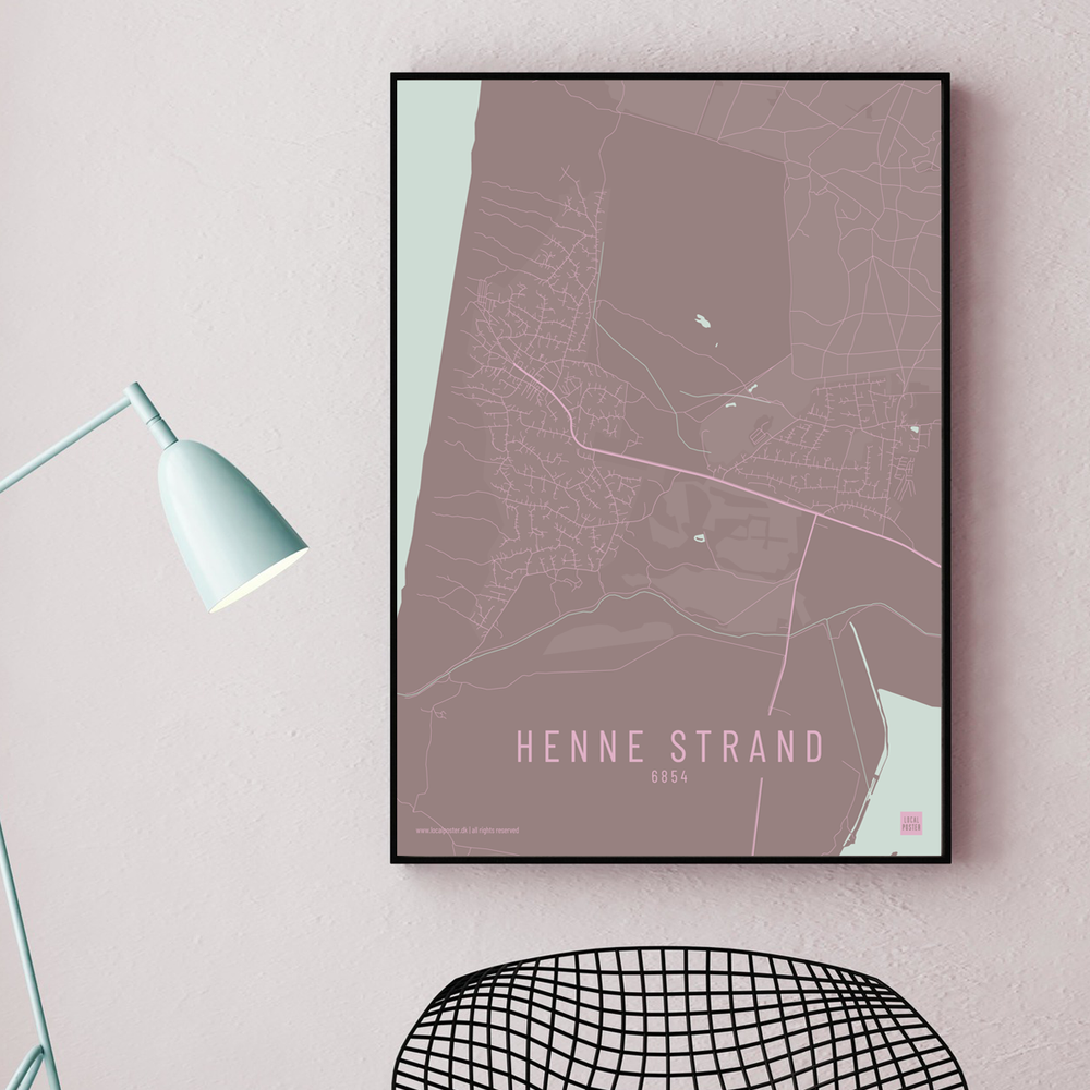 Henne Strand by plakat local poster