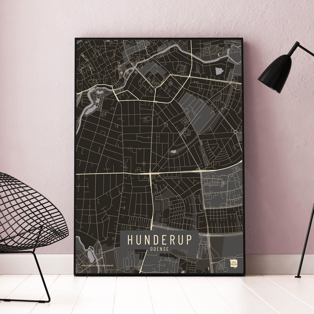 Hunderup by plakat local poster