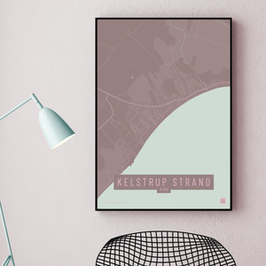 Kelstrup Strand by plakat local poster