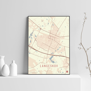 Langeskov by plakat local poster