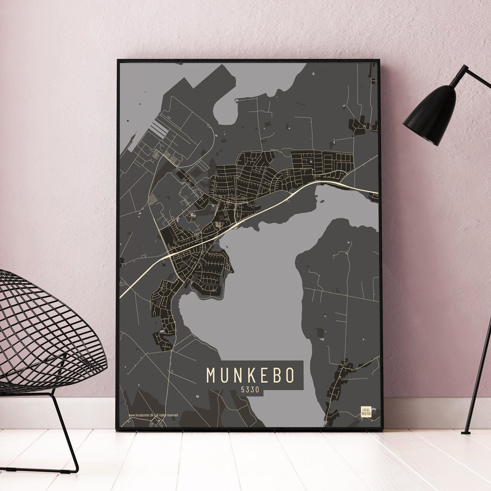 Munkebo by plakat local poster