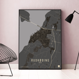 Rudkøbing by plakat local poster