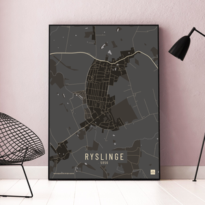 Ryslinge by plakat local poster