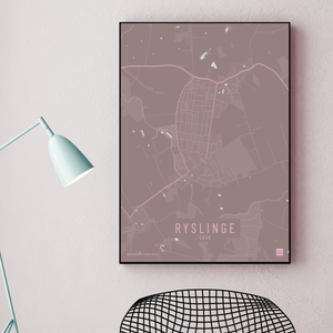 Ryslinge by plakat local poster